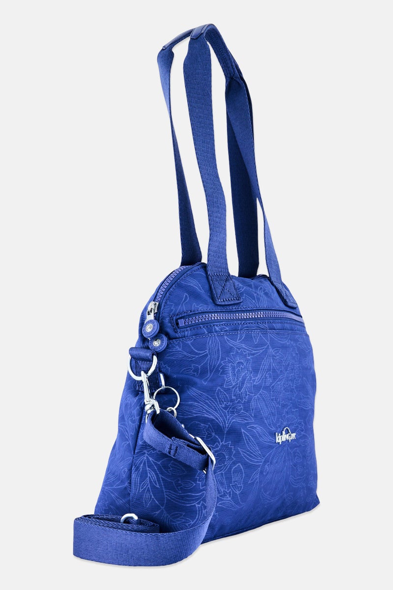 kipling Women Floral Print Hand Bag, Ash Blue - Image 3